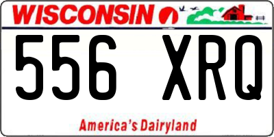 WI license plate 556XRQ