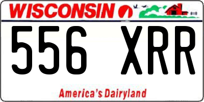WI license plate 556XRR