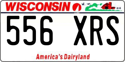 WI license plate 556XRS