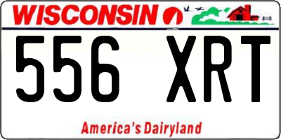 WI license plate 556XRT