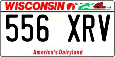 WI license plate 556XRV