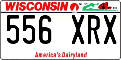 WI license plate 556XRX