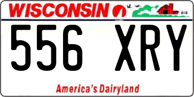 WI license plate 556XRY