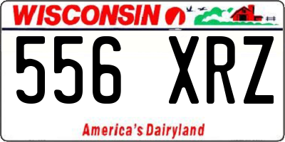 WI license plate 556XRZ