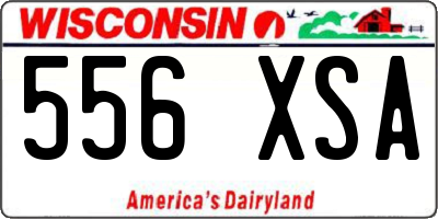 WI license plate 556XSA