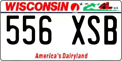 WI license plate 556XSB