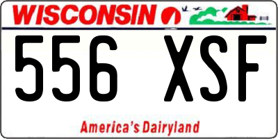 WI license plate 556XSF