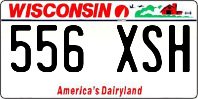 WI license plate 556XSH