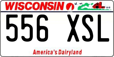 WI license plate 556XSL