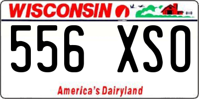 WI license plate 556XSO