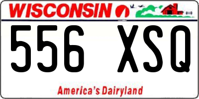 WI license plate 556XSQ