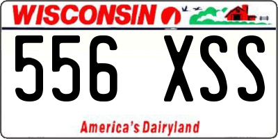 WI license plate 556XSS
