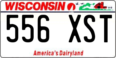 WI license plate 556XST