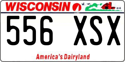WI license plate 556XSX