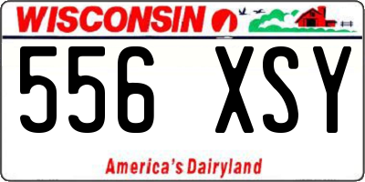 WI license plate 556XSY