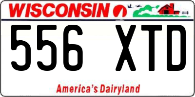 WI license plate 556XTD
