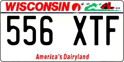 WI license plate 556XTF