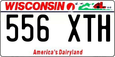 WI license plate 556XTH
