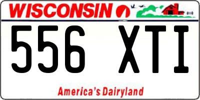 WI license plate 556XTI
