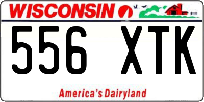 WI license plate 556XTK
