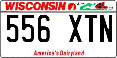 WI license plate 556XTN