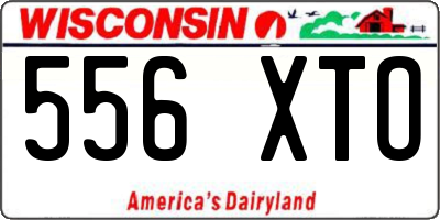 WI license plate 556XTO