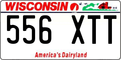 WI license plate 556XTT