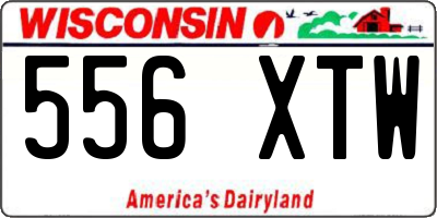 WI license plate 556XTW