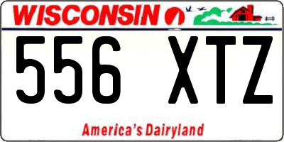 WI license plate 556XTZ