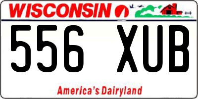 WI license plate 556XUB