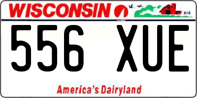 WI license plate 556XUE