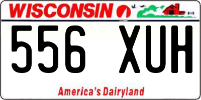 WI license plate 556XUH