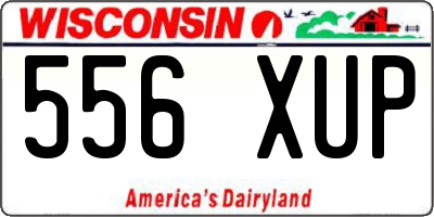 WI license plate 556XUP