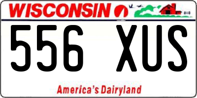 WI license plate 556XUS