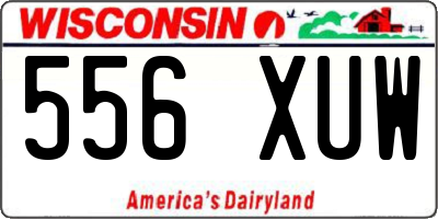 WI license plate 556XUW