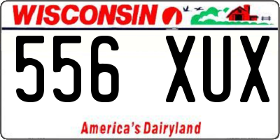 WI license plate 556XUX