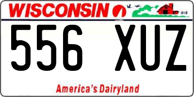 WI license plate 556XUZ