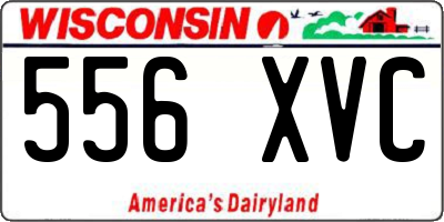 WI license plate 556XVC