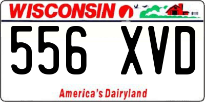 WI license plate 556XVD