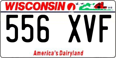WI license plate 556XVF