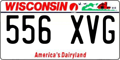 WI license plate 556XVG