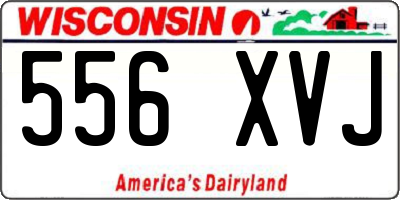 WI license plate 556XVJ