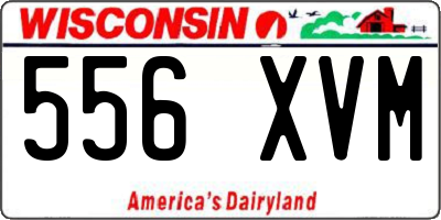 WI license plate 556XVM