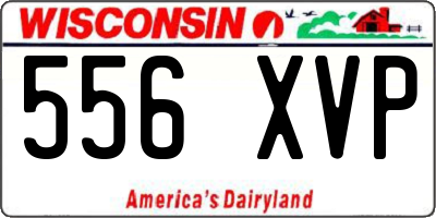 WI license plate 556XVP