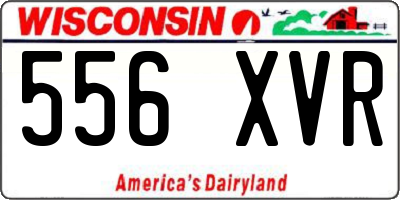 WI license plate 556XVR