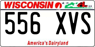 WI license plate 556XVS