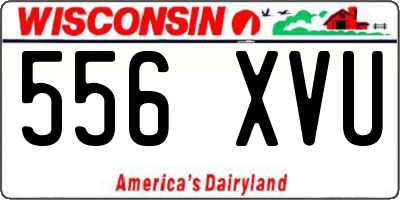 WI license plate 556XVU