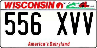WI license plate 556XVV