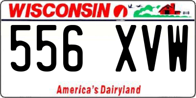WI license plate 556XVW