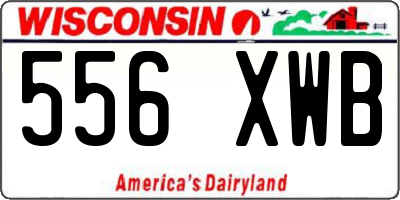 WI license plate 556XWB